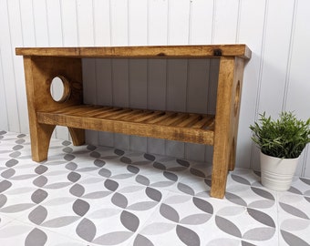 The Gothy / A handmade shoe rack and hall bench