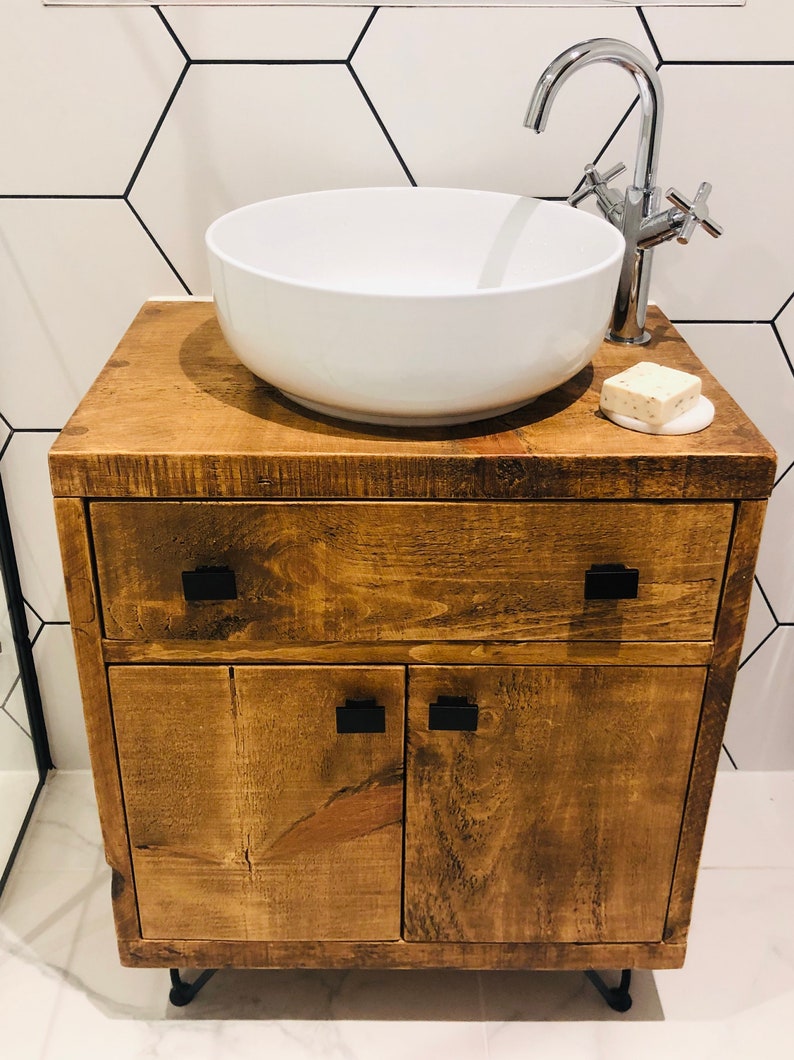 The Django / A Handmade Solid Wood Bathroom Vanity Unit With Etsy