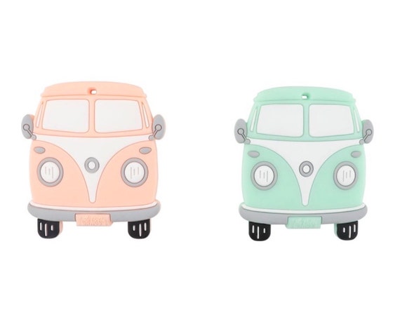 Easy to Chew Dishwasher Safe Fun Bath Toy* VW Bus Silicone Teether