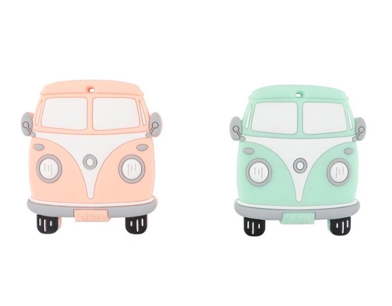 Easy to Chew Dishwasher Safe Fun Bath Toy* VW Bus Silicone Teether
