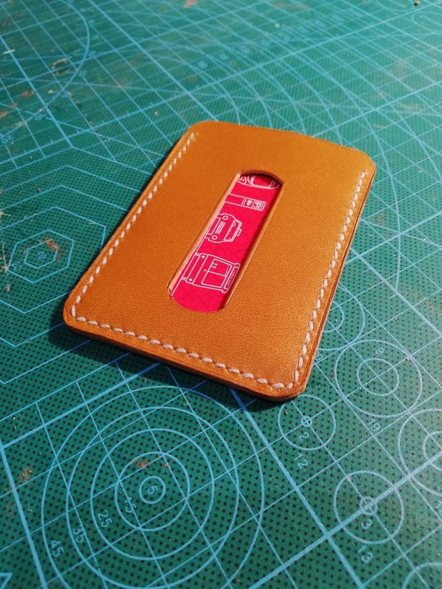 Minimalist Leather Card Holder/sleeve Etsy