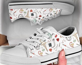 nurse doodle sneakers