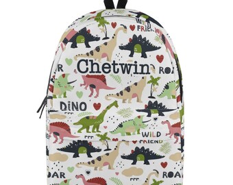 Personalized Dinosaur Backpack: Customizable Kids Travel Bag