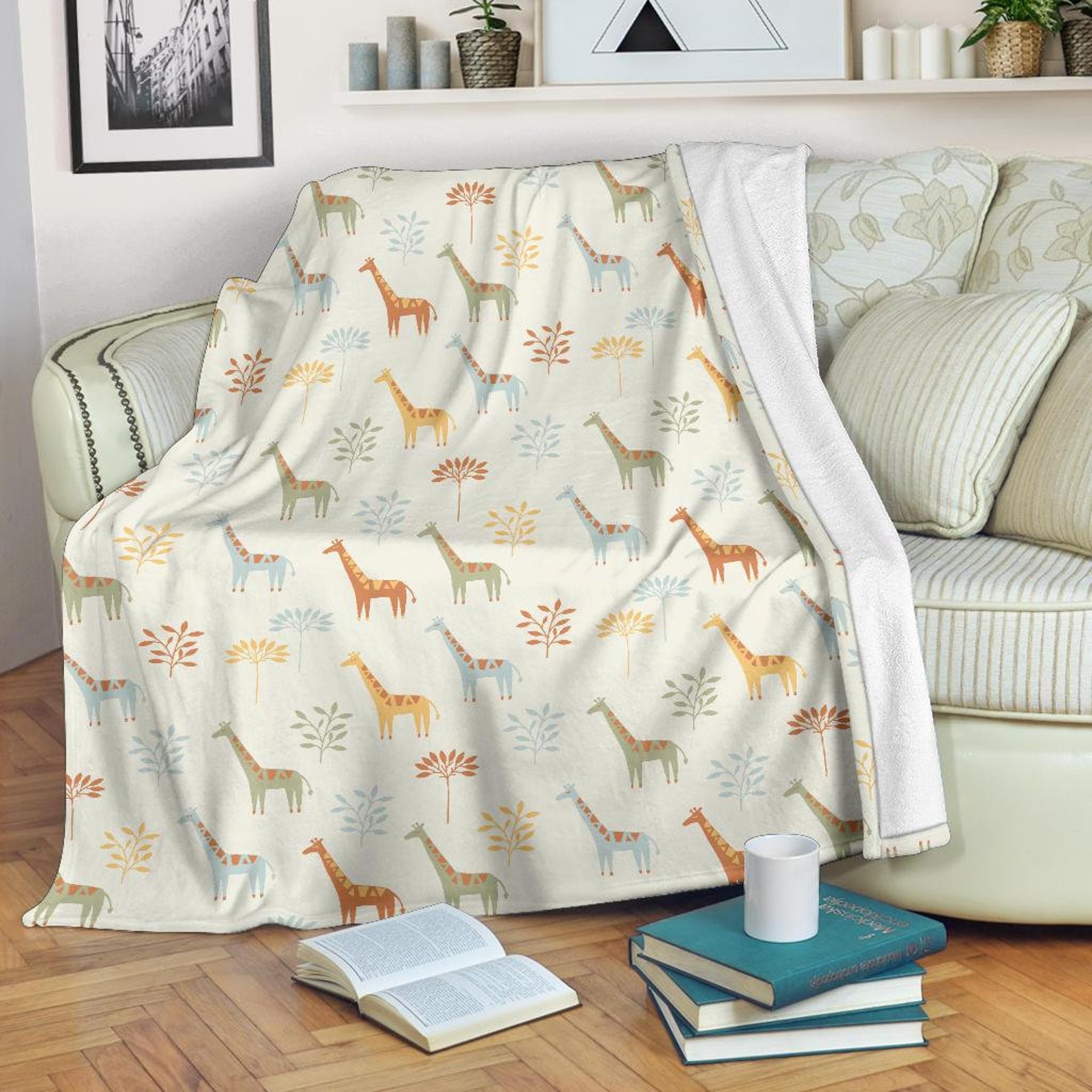 Giraffe Blanket Giraffe Throw Blanket Giraffe Fleece Etsy