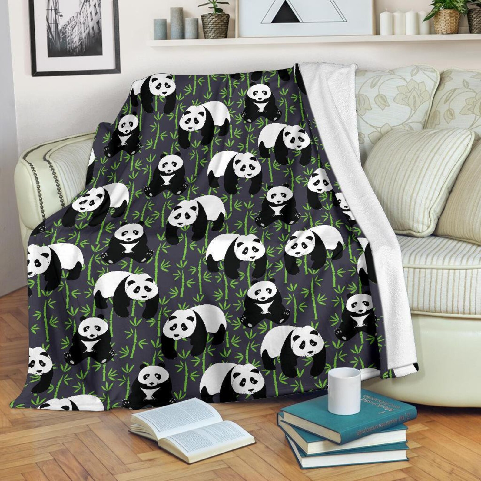 Panda Blanket Panda Throw Blanket Panda Fleece Blanket Etsy UK
