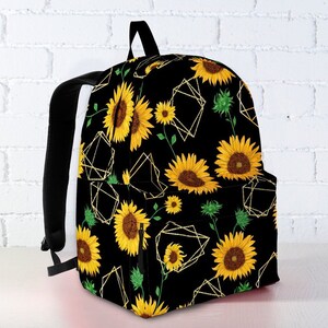 Personalized Sunflower Backpack Backpack Backpack Women - Etsy