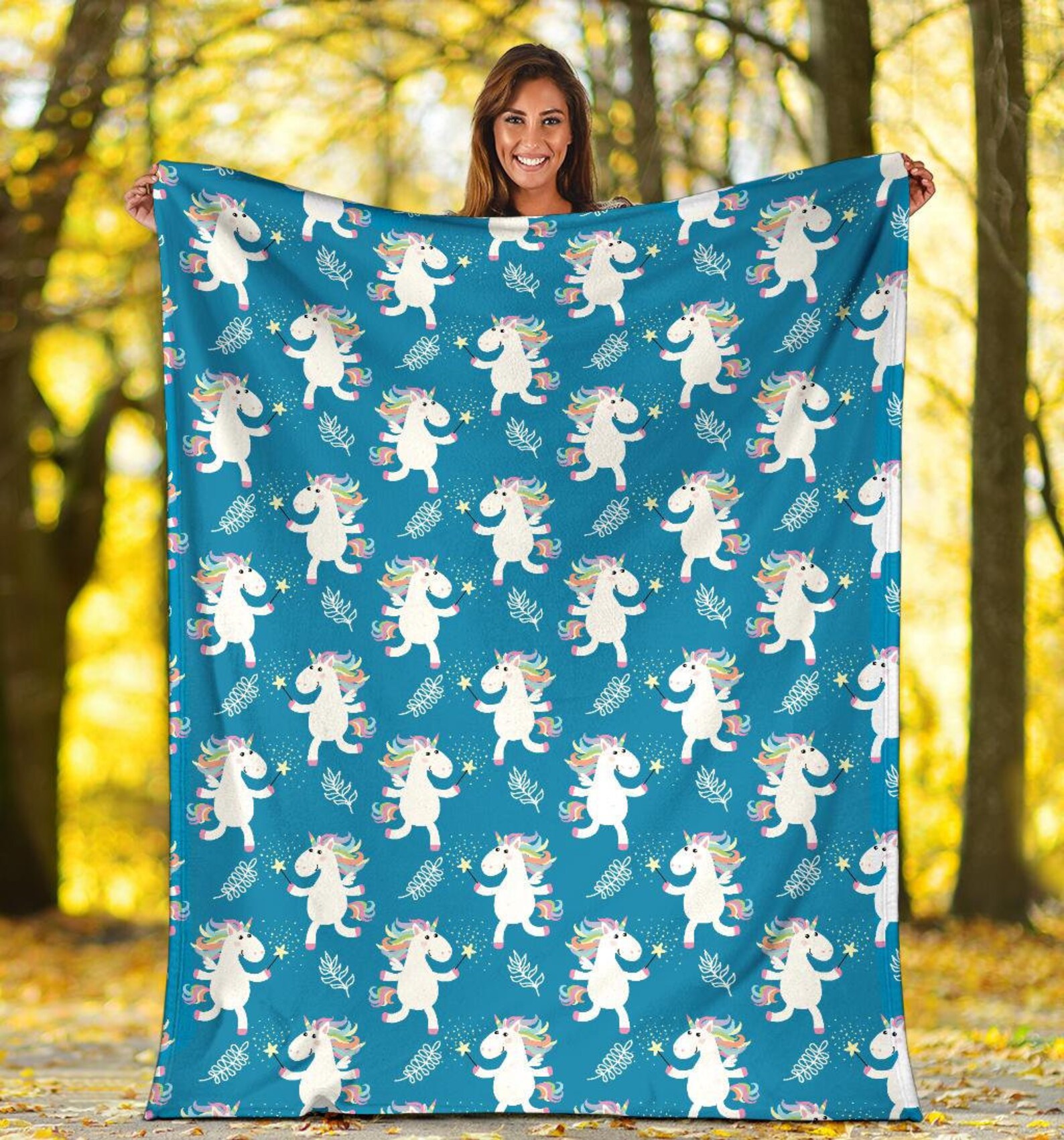 Unicorn Blanket Unicorn Throw Blanket Unicorn Fleece Etsy