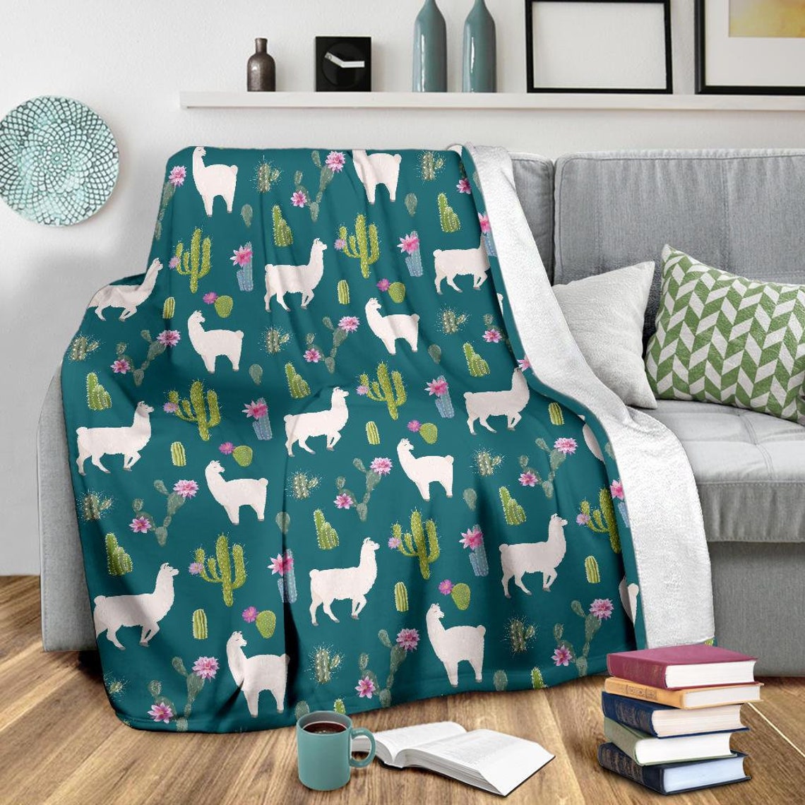Llama Blanket Llama Throw Blanket Llama Fleece Blanket | Etsy