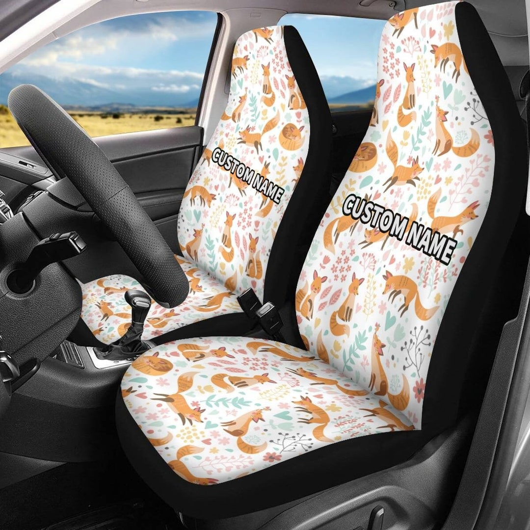 Custom car seat on sale covers with name
