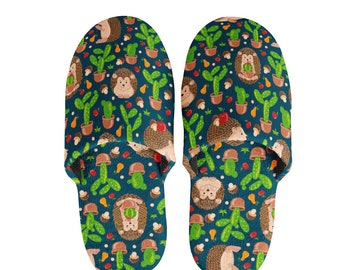 Hedgehog Slippers, Soft Polyester, Anti-Slip Sole