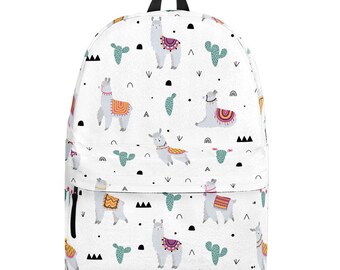 Leather handmade llama Embroidered Women\'s backpack over shoulder Bag Peruvian Textile Souvenir Backpack Bag w/Embroidery Red  main image 3