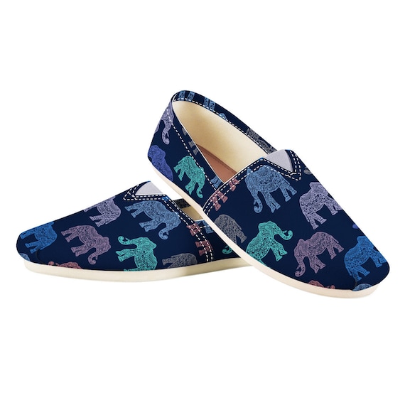 Elephant Shoes Elephant Women Shoes Shoes With Elephant Women Canvas Shoes Style Women Casual Shoes Elephant Gifts elephant Etsy UK