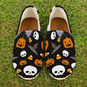 Halloween Shoes | Halloween Women Shoes | Shoes With Halloween | Women Canvas Shoes |   Style | Women Casual Shoes | Halloween