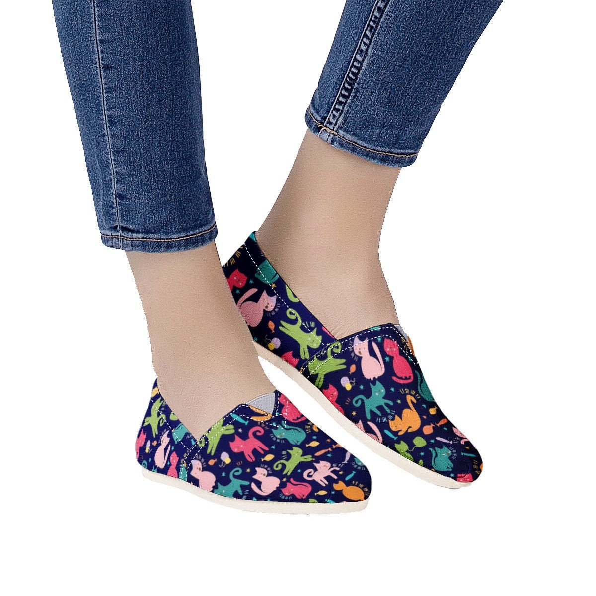 women's shoes with cats on them