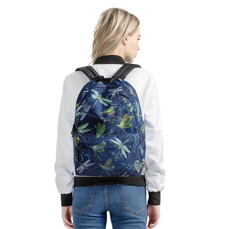 Personalized Dragonfly Backpack – Custom Name Kids School Bag, Nature Insect Rucksack image 6
