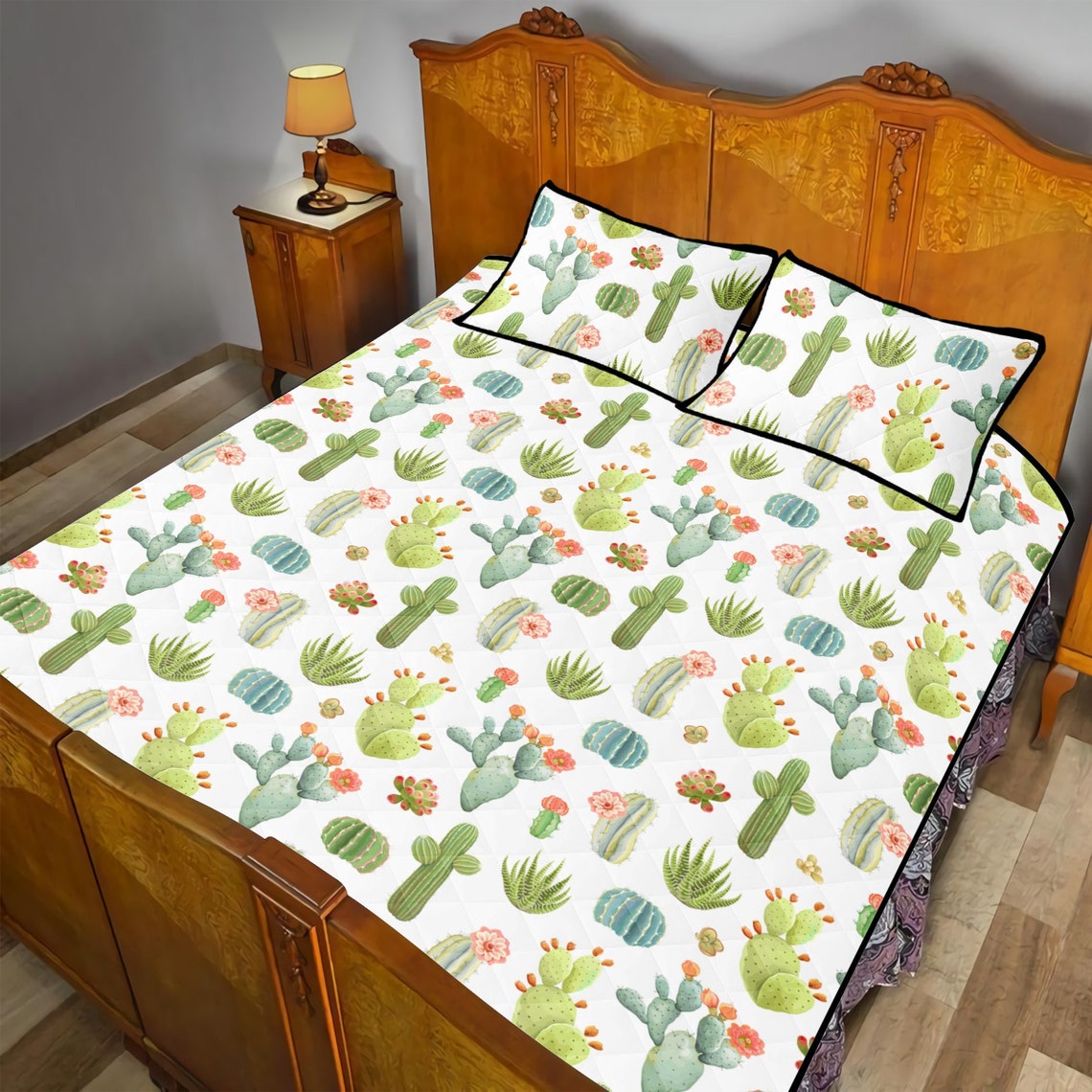 Cactus Quilt Cactus Quilt Sets Cactus Quilt Bed Sets Cactus Etsy