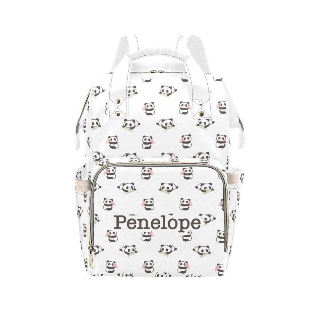 Personalized Panda Diaper Bag Backpack Custom Name Diaper Bag Etsy