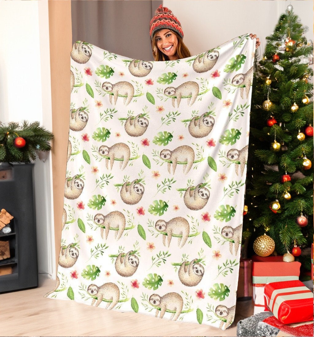 Sloth Blanket Sloth Throw Blanket Sloth Fleece Blanket Sloth Adult Blanket Sloth Kid Blanket Etsy UK