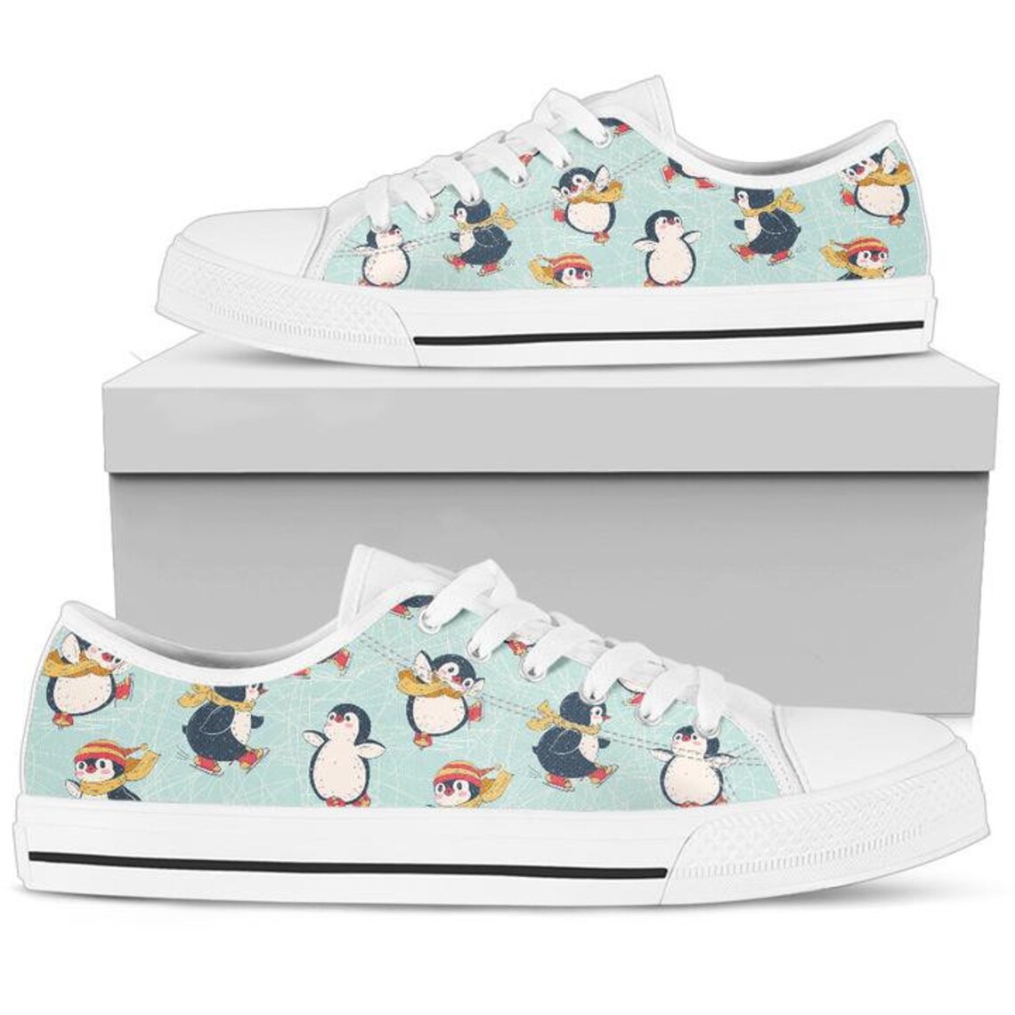 Penguin Shoes Penguin Sneakers Penguin Women Shoes Penguin - Etsy