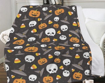 Personalized Halloween blanket for adult and kid