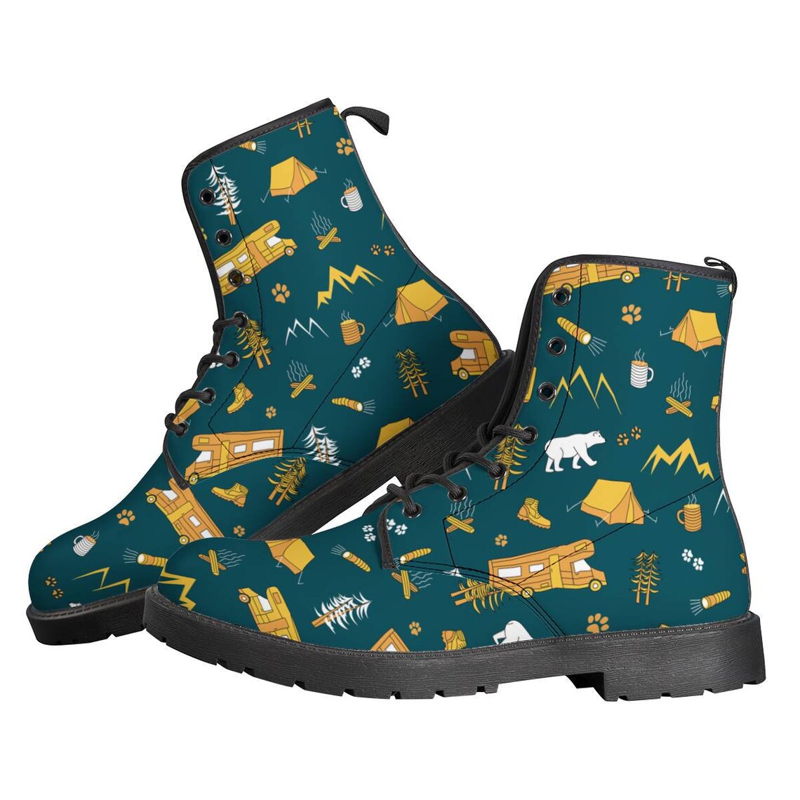 Camping Boots Camping Leather Boots Camping Women Boots Etsy UK