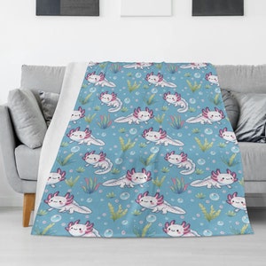 Axolotl Blanket for Adult and Kids