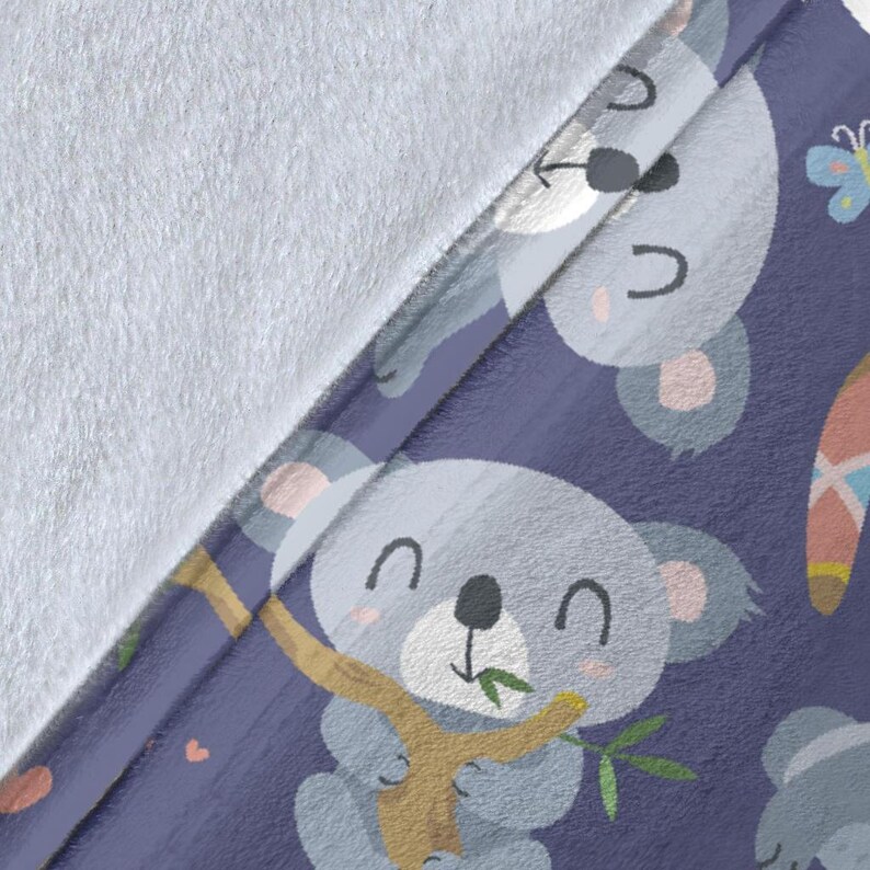Koala Blanket Koala Throw Blanket Koala Fleece Blanket Etsy