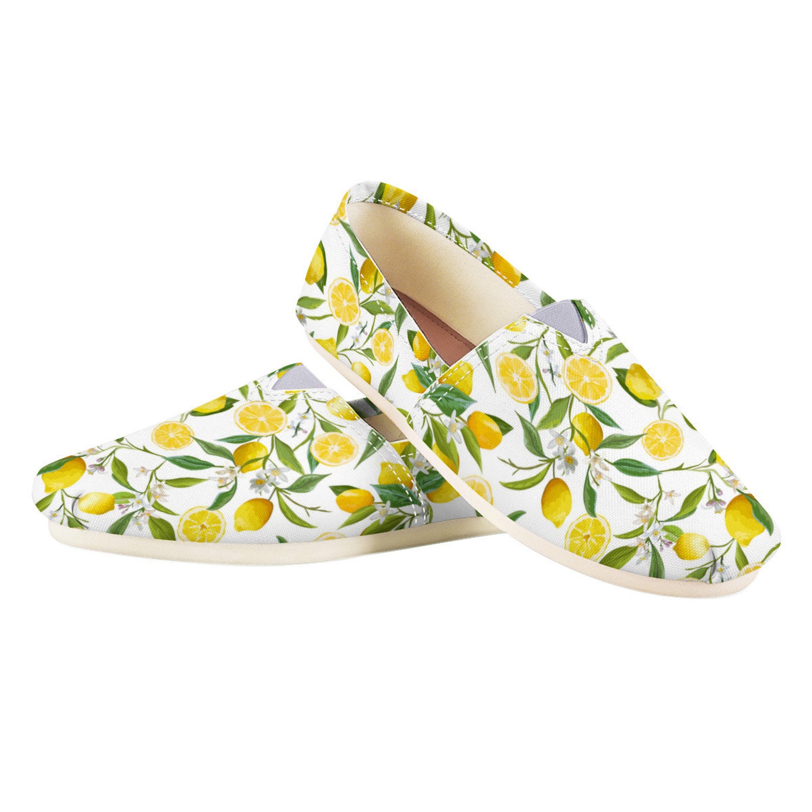 lemon canvas shoes