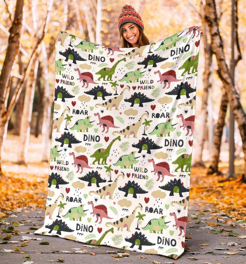 Dinosaur Blanket Dinosaur Throw Blanket Dinosaur Fleece Etsy