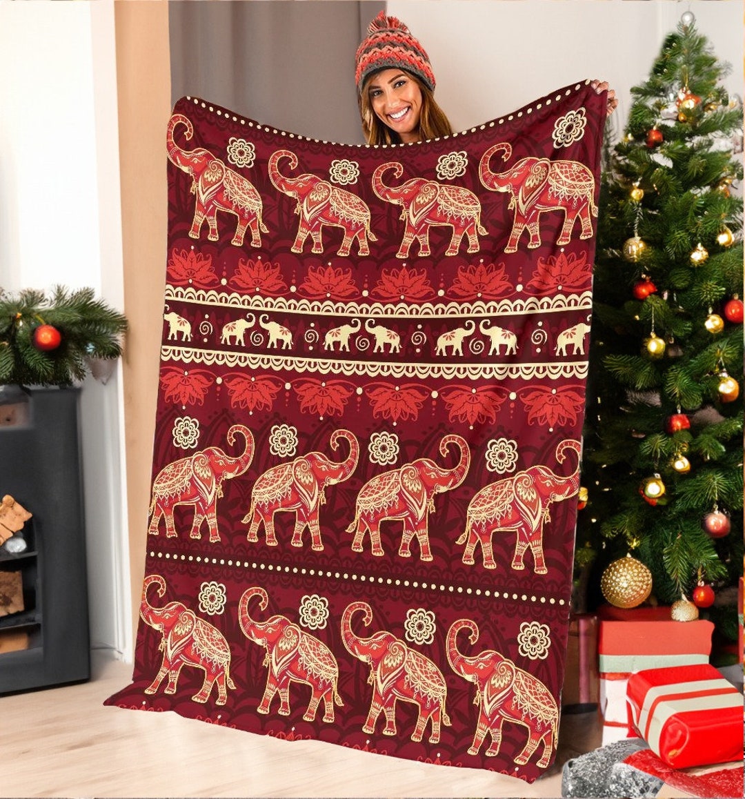 Elephant Blanket, Elephant Throw Blanket, Elephant Fleece Blanket