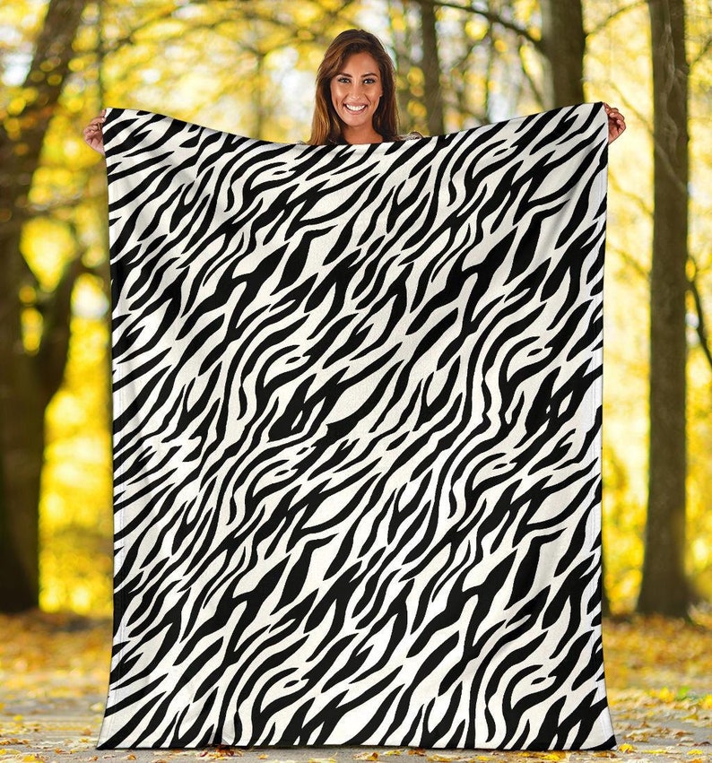 Zebra Blanket Zebra Throw Blanket Zebra Fleece Blanket Etsy