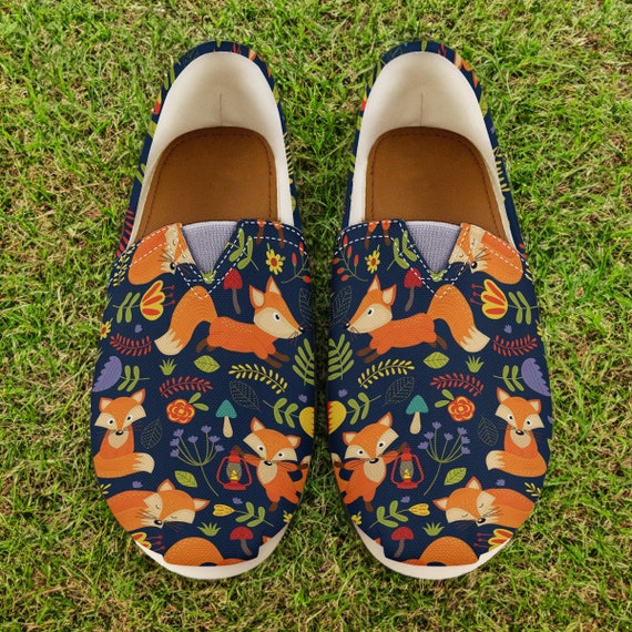Fox Shoes Fox Women Shoes Shoes With Fox Women Canvas Shoes Style Women Casual Shoes Fox Gifts Etsy Canada