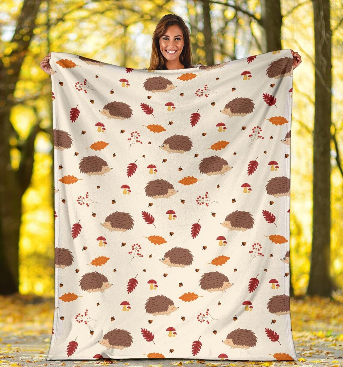 Hedgehog Blanket Hedgehog Throw Blanket Hedgehog Fleece Etsy