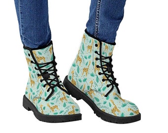 giraffe leather boots