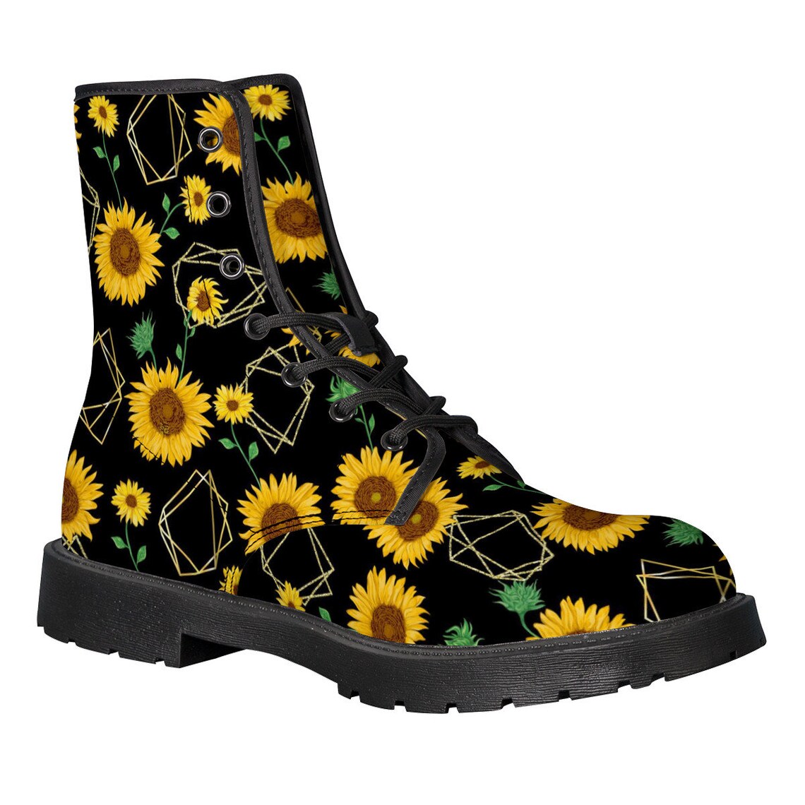 Sunflower Boots Sunflower leather boots Sunflower women Etsy