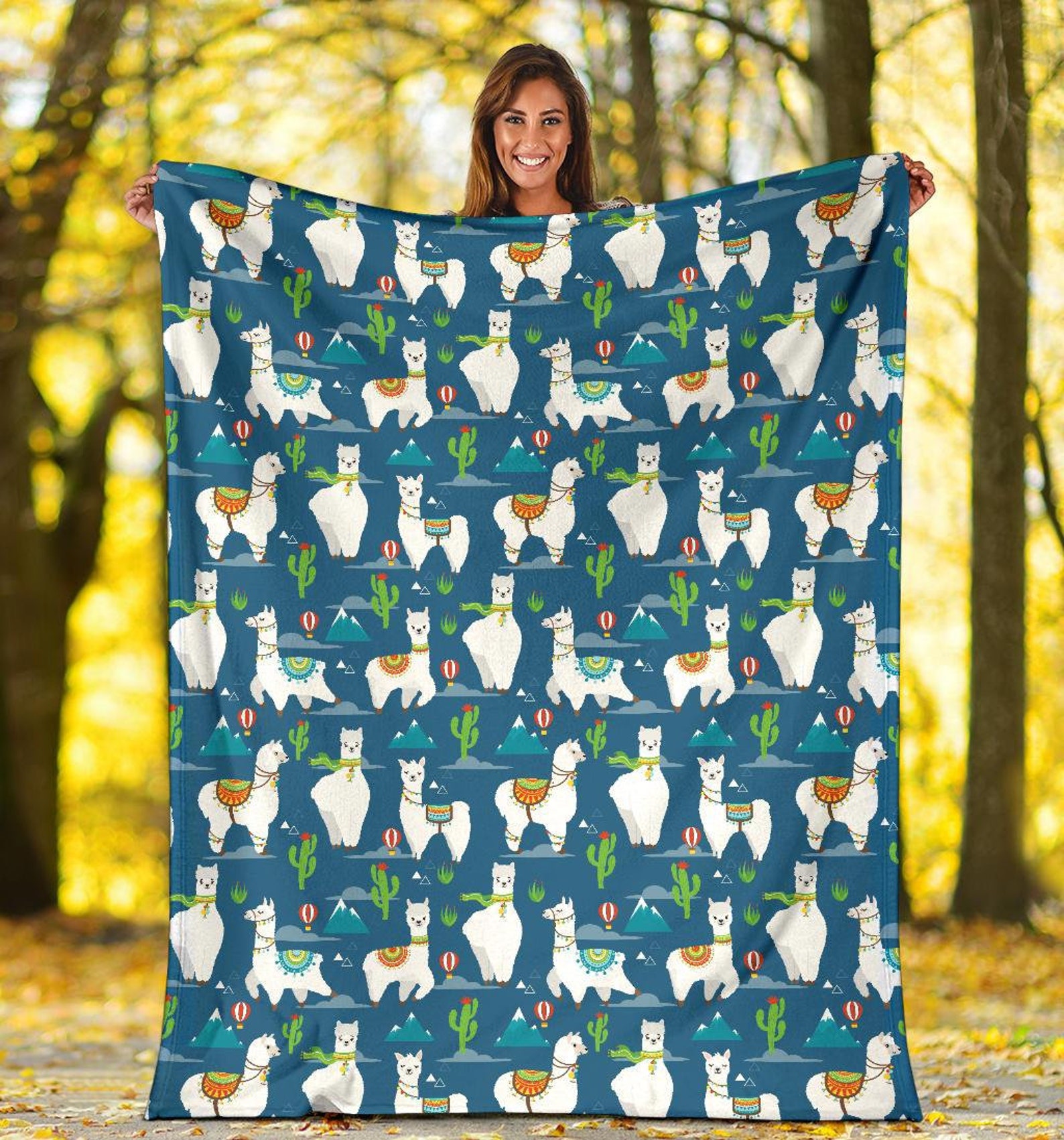 Llama Blanket Llama Throw Blanket Llama Fleece Blanket Etsy