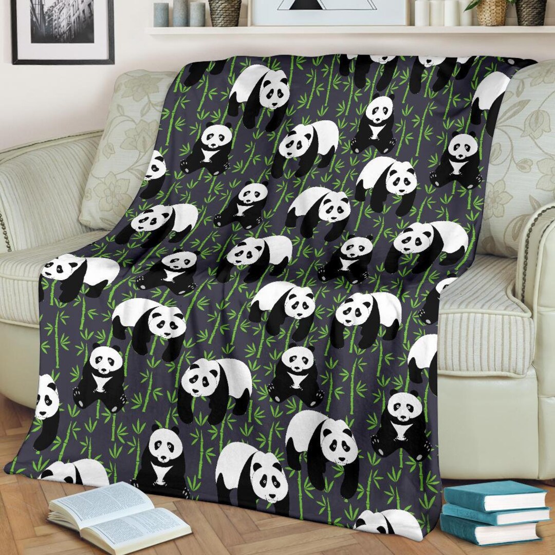 Panda Blanket Panda Throw Blanket Panda Fleece Blanket Etsy
