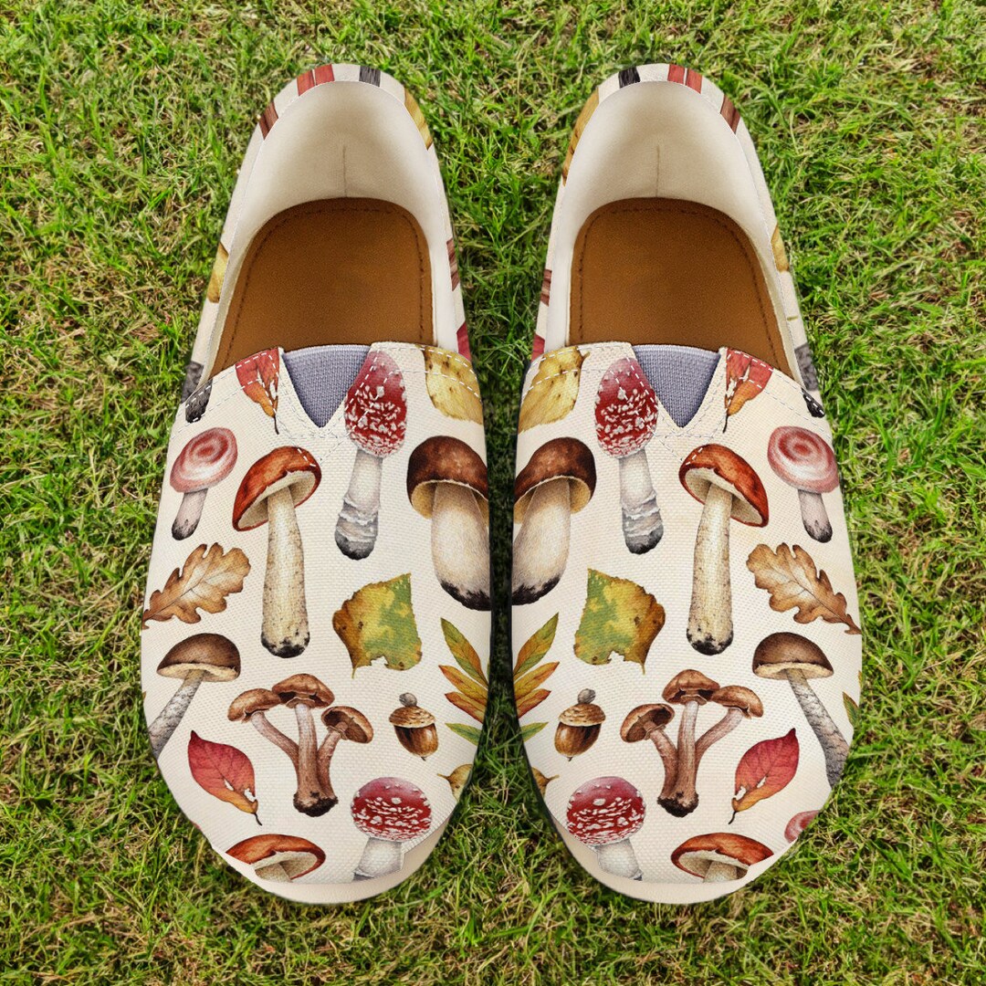 Mushroom Shoes Mushroom Women Shoes Shoes With Mushroom Mushroom Canvas