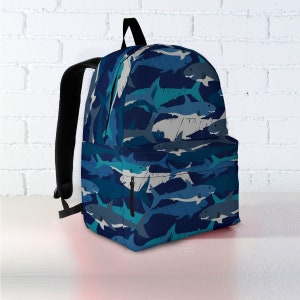 Personalisierter Hai Rucksack | Hai Rucksack Kid | Hai Rucksack Erwachsene | Hai-Liebhaber | Hai Geschenk | Hai