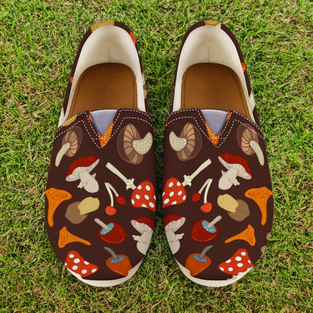 Mushroom Shoes Mushroom Women Shoes Shoes With Mushroom Mushroom Canvas