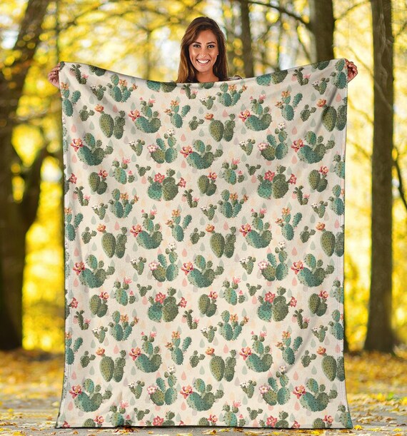 Cactus Blanket Cactus Throw Blanket Cactus Fleece Blanket Cactus Kid Blanket Cactus Adult Blanket Etsy