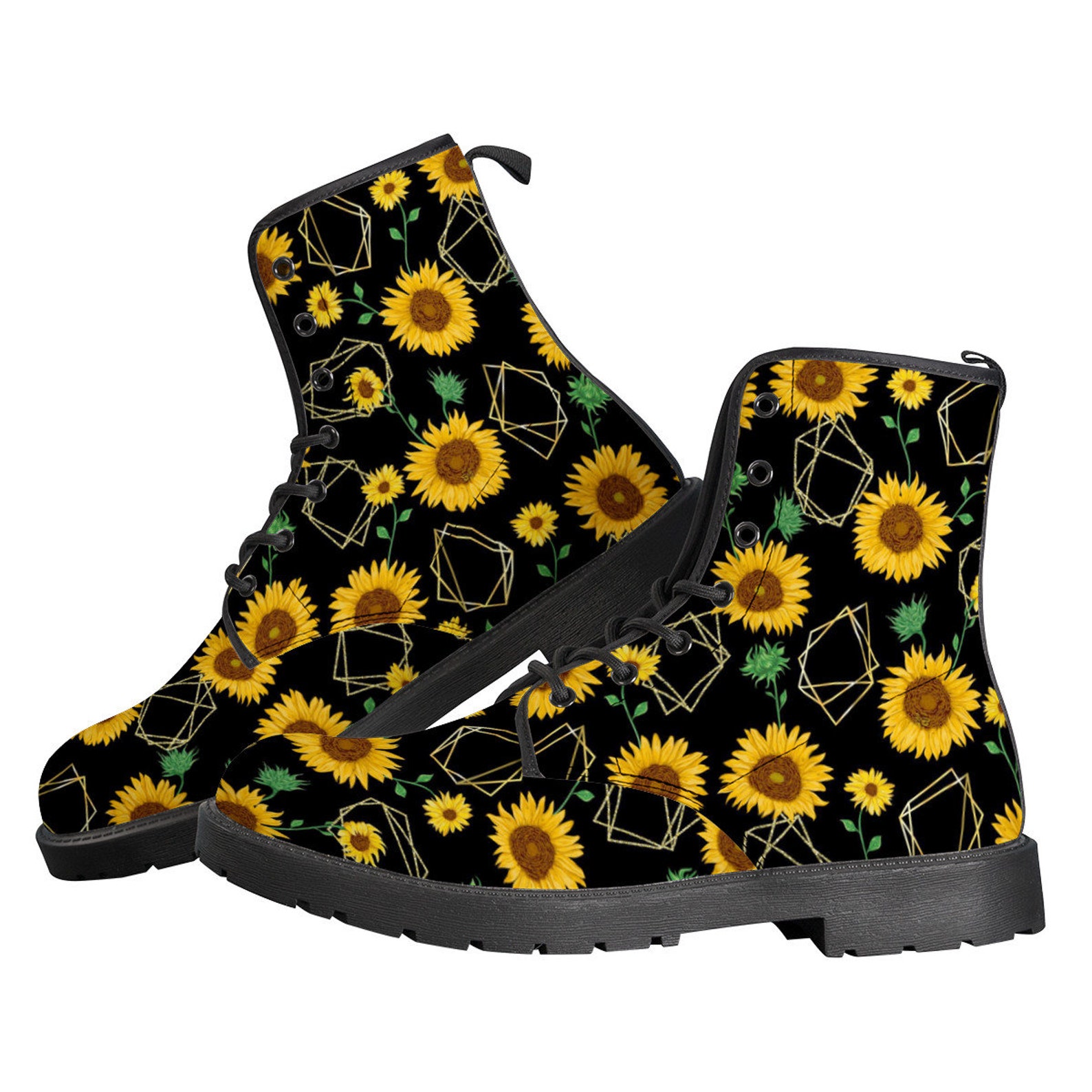 Sunflower Boots Sunflower Leather Boots Sunflower Women Etsy UK