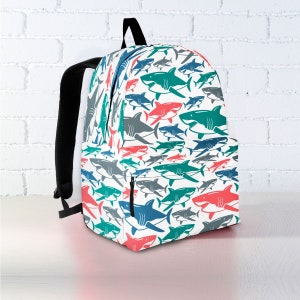 Personalisierter Hai Rucksack | Hai Rucksack Kid | Hai Rucksack Erwachsene | Hai-Liebhaber | Hai Geschenk | Hai