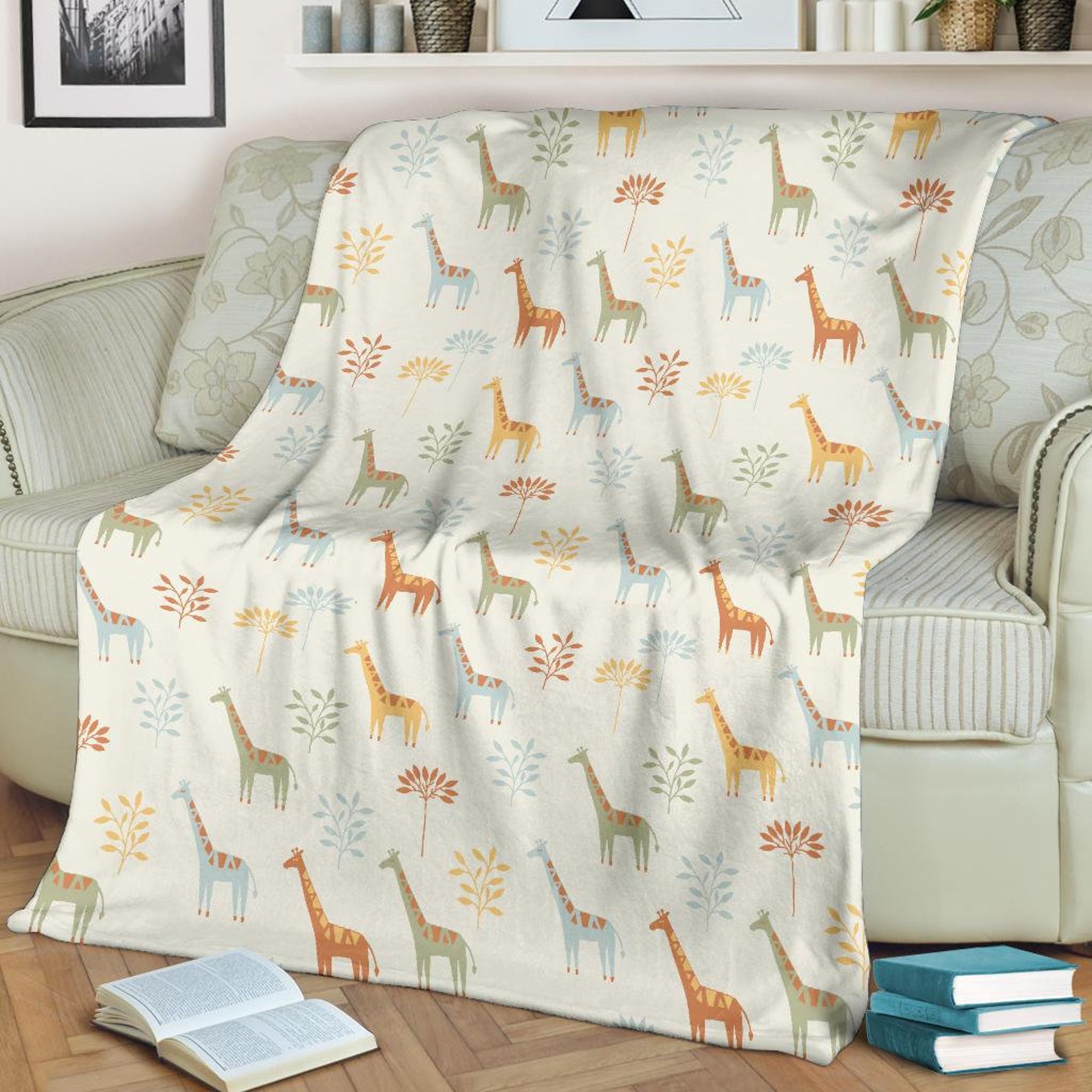 Giraffe Blanket Giraffe Throw Blanket Giraffe Fleece Etsy