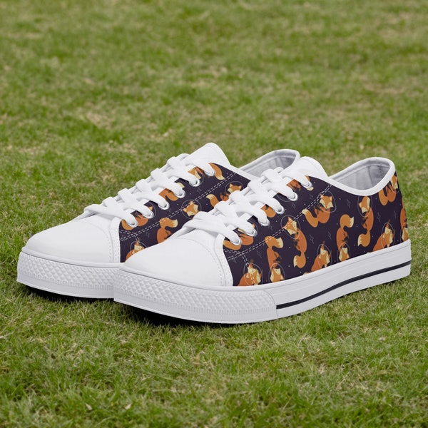 Fox Sneakers for Women, Cute Fox Shoes for Girls, Fun Fox Shoes for Kids, Fox-Themed Shoes