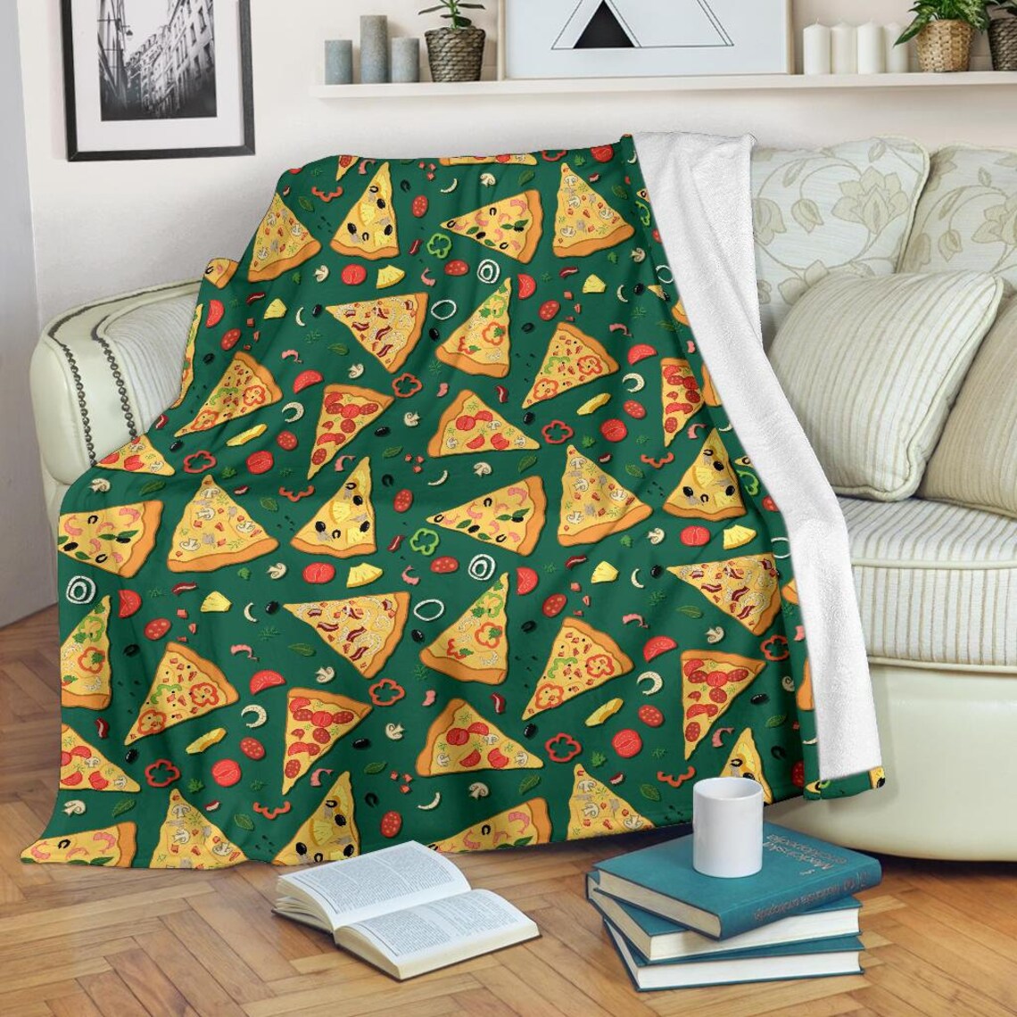 Pizza Blanket Pizza Throw Blanket Pizza Fleece Blanket Etsy