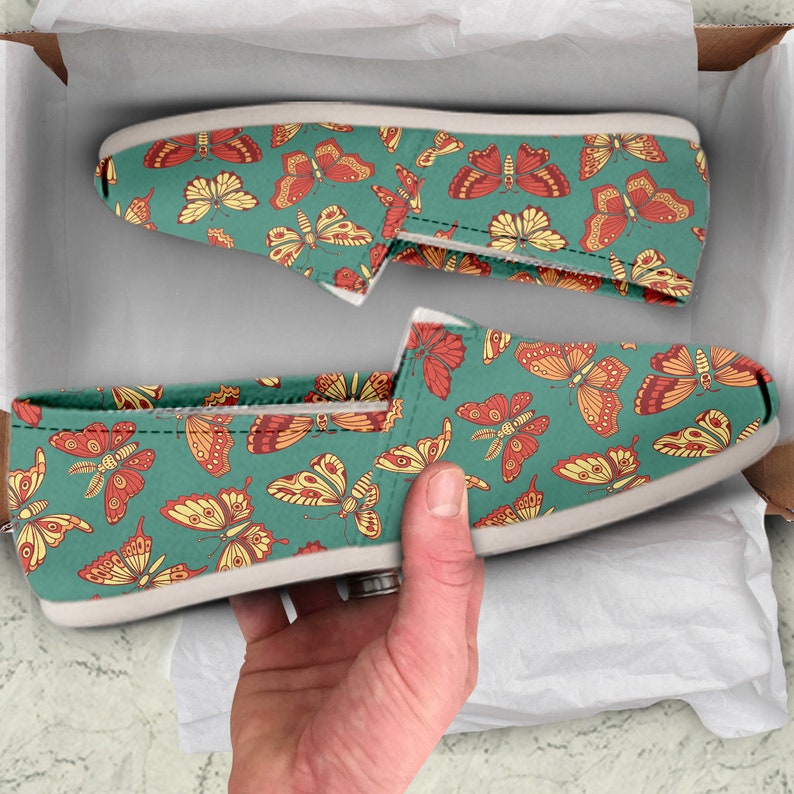 Butterfly Lovers Shoes Casual Shoes Butterfly Canvas Shoes Butterfly Shoes Canvas Shoes Gift For Butterfly Lovers. Shoes