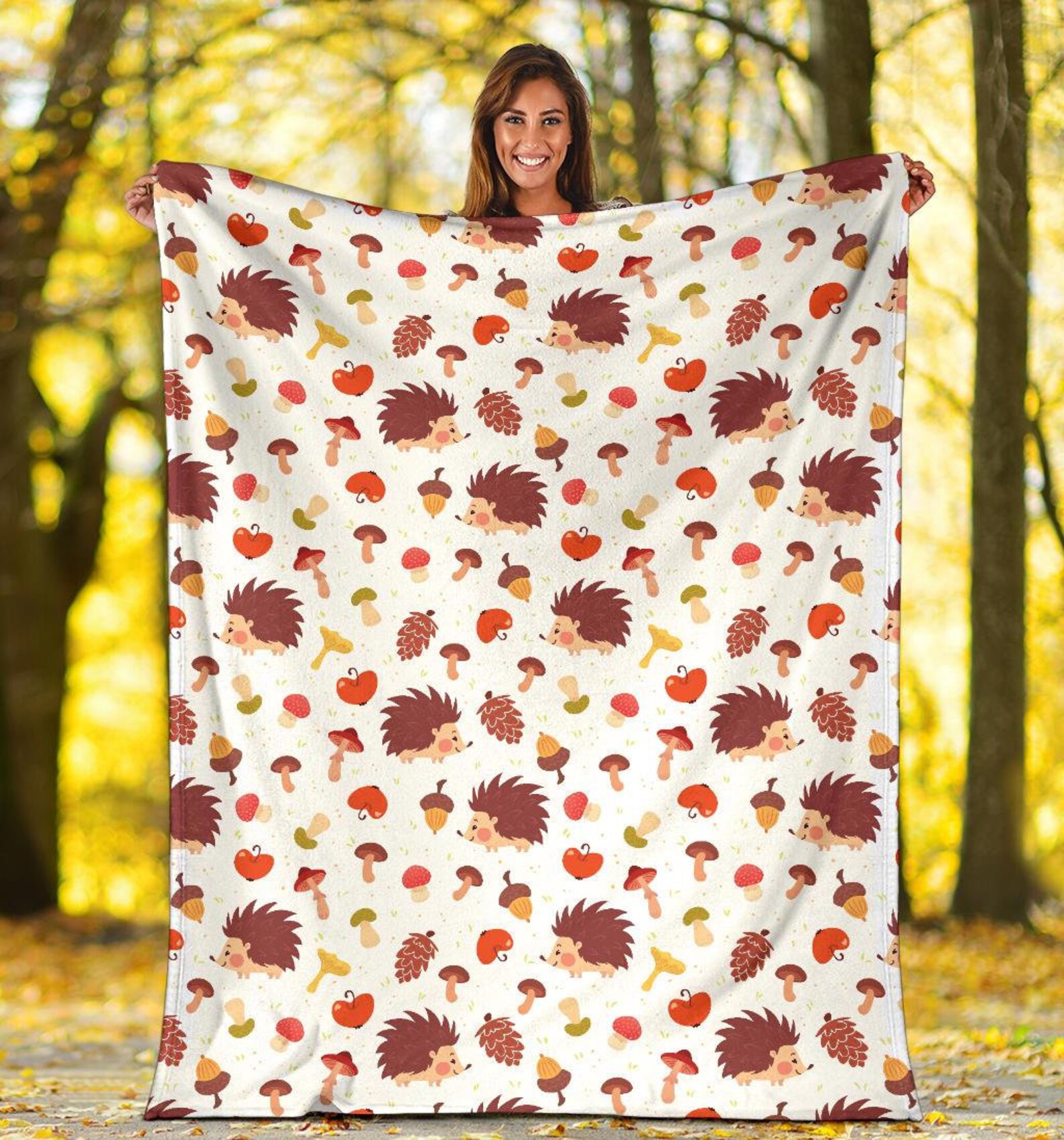 Hedgehog Blanket Hedgehog Throw Blanket Hedgehog Fleece Etsy UK