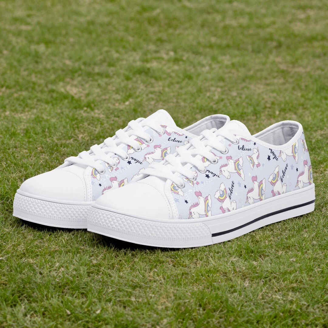 Chaussures Montantes Licorne Pour Femme - Toile, Design Fantaisie, Taille US, Neuves