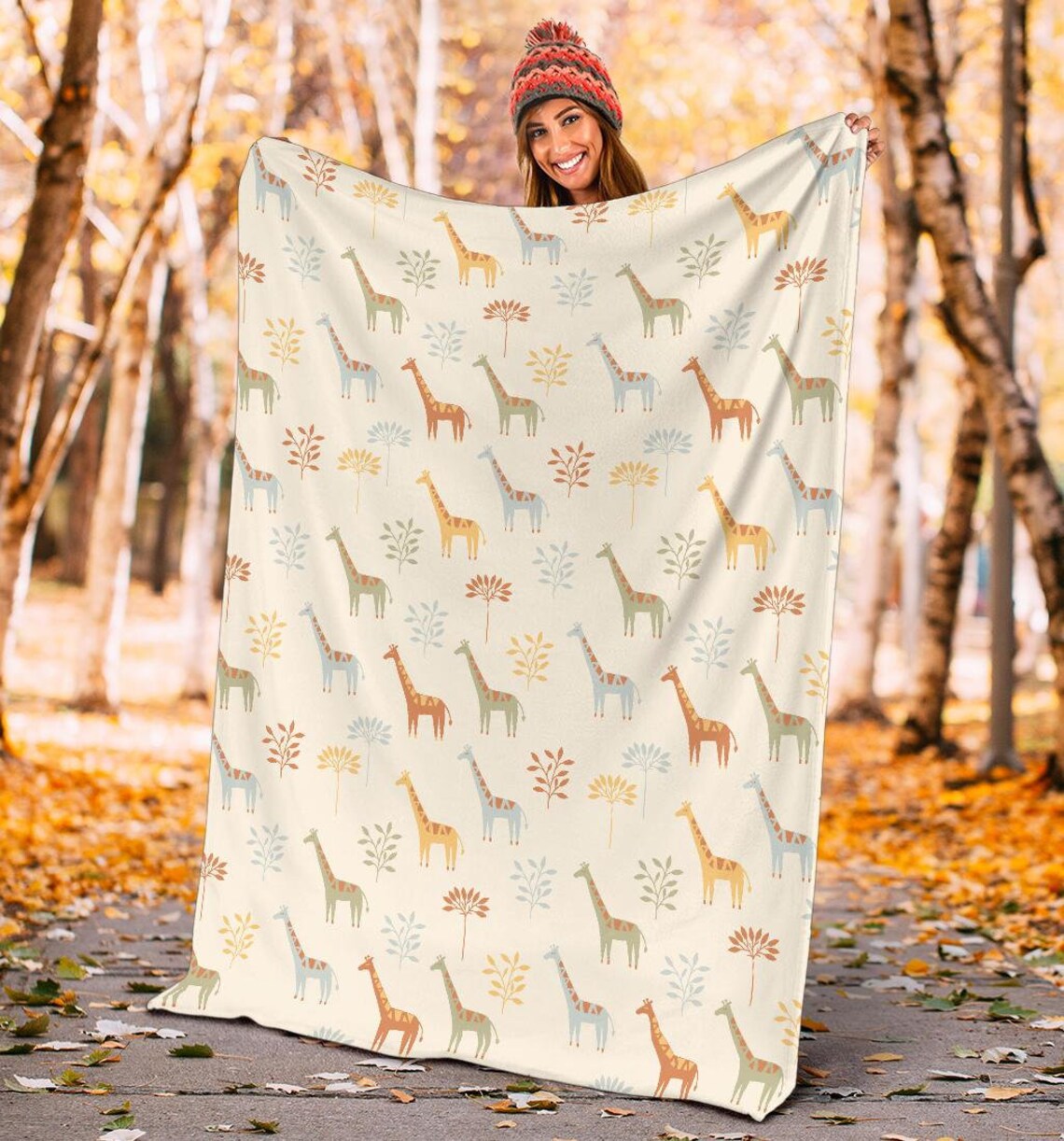 Giraffe Blanket Giraffe Throw Blanket Giraffe Fleece Etsy